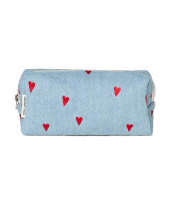Studio Noos - Pouch "DENIM HEARTS", denim