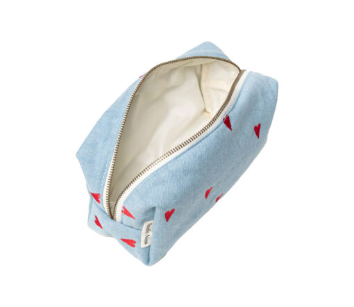 Studio Noos - Pouch "DENIM HEARTS", denim – Bild 3