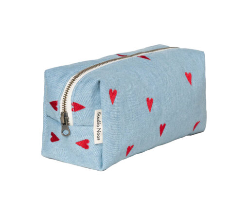 Studio Noos - Pouch "DENIM HEARTS", denim – Bild 2