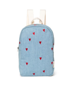Studio Noos - Rucksack Mini "DENIM HEARTS", denim
