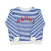 Sisters Department - Sweatshirt, "BANG", gestreift Blue/Ecru, Biobaumwolle