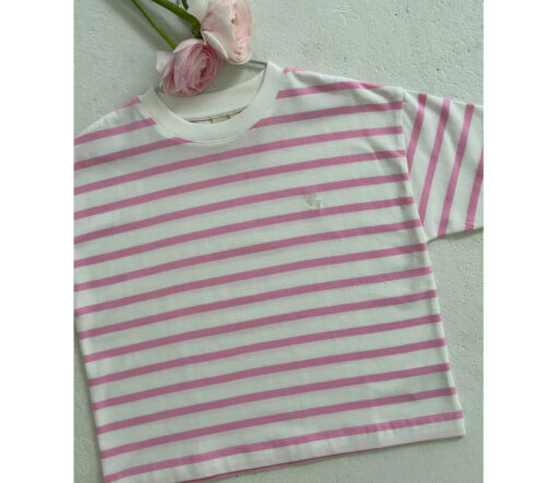 Atelier Rive - T-Shirt COLETTE Mini, off-white/pink, Biowolle