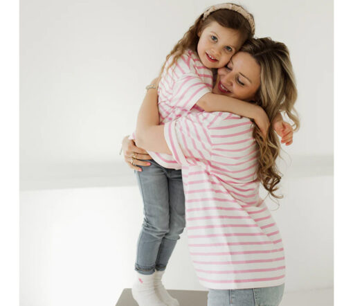 Atelier Rive - T-Shirt COLETTE Mini, off-white/pink, Biowolle – Bild 5