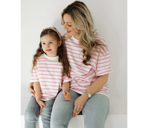 Atelier Rive - T-Shirt COLETTE Mini, off-white/pink, Biowolle – Bild 2