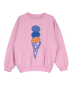 Lötiekids - Sweatshirt 'ICE CREAM', bubble pink, Bio-Baumwolle