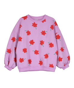 Lötiekids - Sweatshirt 'POPPIES', verbena, Bio-Baumwolle