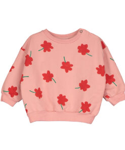 Lötiekids - Sweatshirt 'POPPIES', pale pink, Bio-Baumwolle