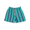 Lötiekids - Bermudashorts 'STRIPES', denim & mint, Bio-Baumwolle