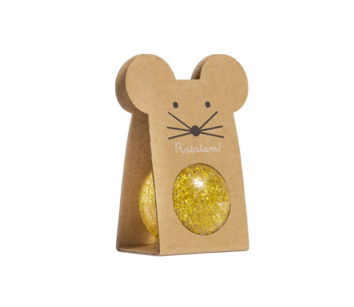 Ratatam - Springball, "MAUS", gold, 4,3cm – Bild 3