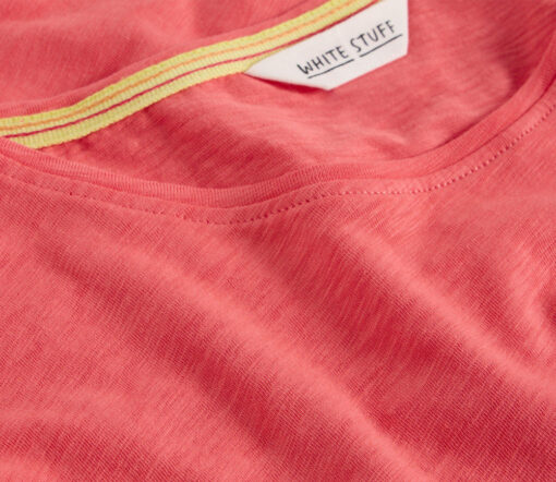 White Stuff - T-Shirt ''ABBIE", mid coral, Baumwolle – Bild 4