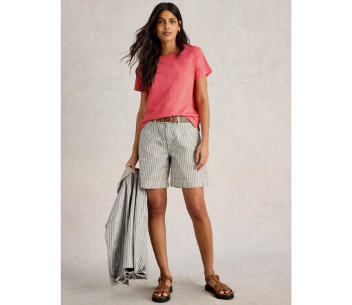 White Stuff - T-Shirt ''ABBIE", mid coral, Baumwolle – Bild 5