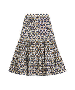White Stuff - Midirock "ARIEL", navy pr, Bio-Baumwolle