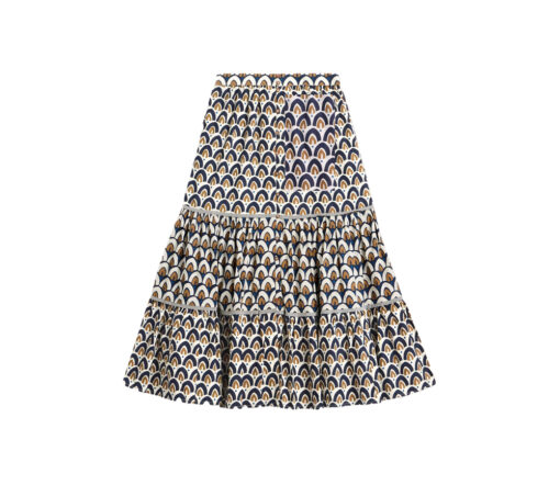 White Stuff - Midirock "ARIEL", navy pr, Bio-Baumwolle