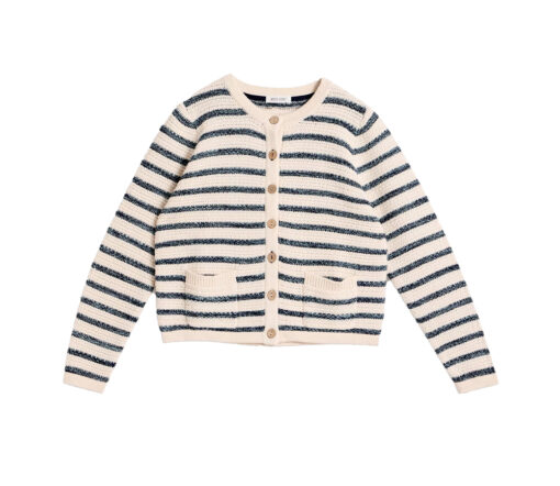 White Stuff - Strickjacke "BELLE", blue multi, Bio-Baumwolle