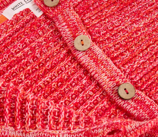 White Stuff - Strickjacke "BELLE", brt pink, Bio-Baumwolle – Bild 6