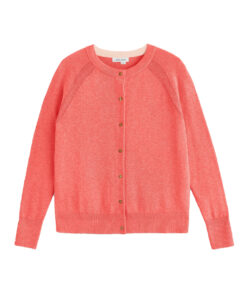 White Stuff - Strickjacke "LULU", mid coral, Bio-Baumwolle