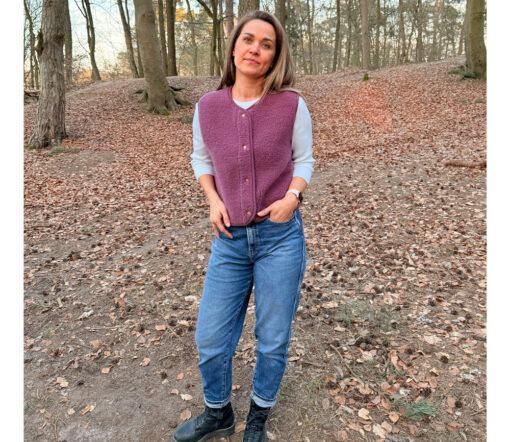 Alwero - Bodywarmer "TYB" ADULT, Biowolle, FRENCH VIOLET, ultra light