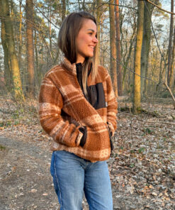 Alwero - Jacke SHERPA, Scotch Apricot, Biowolle, ultra leicht, unisex