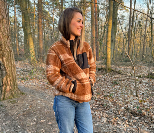 Alwero - Jacke SHERPA, Scotch Apricot, Biowolle, ultra leicht, unisex