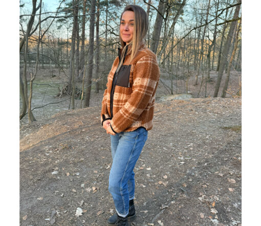 Alwero - Jacke SHERPA, Scotch Apricot, Biowolle, ultra leicht, unisex – Bild 3