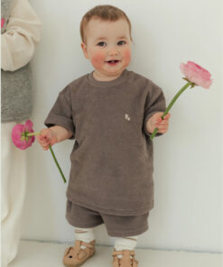 Atelier Rive - T-Shirt THORDIS Mini, noisette, Biobaumwolle
