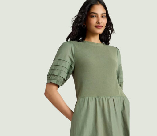 White Stuff - Kleid "CLAUDIA", dusty green, Biobaumwolle – Bild 2