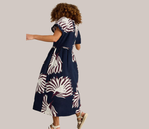 White Stuff - Kleid "CLOVE", navy print, Leinen – Bild 3