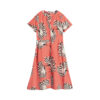 White Stuff - Kleid "IRIS", coral print, Leinen