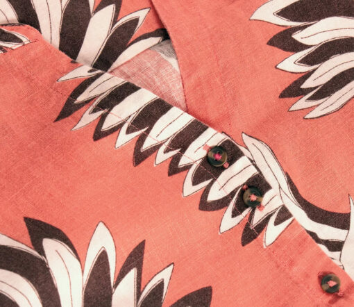 White Stuff - Kleid "IRIS", coral print, Leinen – Bild 4