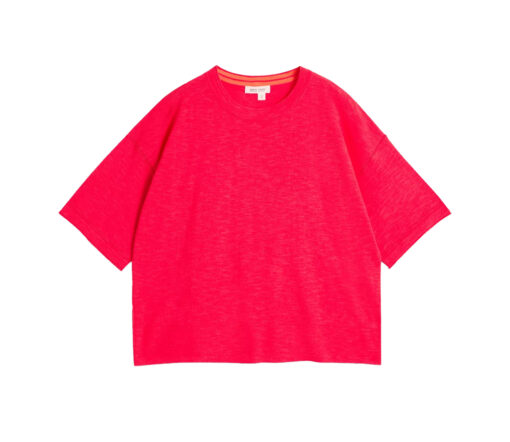 White Stuff - T-Shirt 'KATE", bright pink, Leinen-Bio-Baumwollmischung