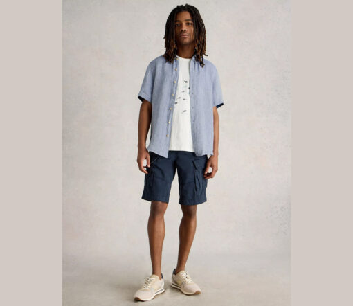 White Stuff - Leinenhemd "KESWICK", chambray blue, kurzärmlig – Bild 2