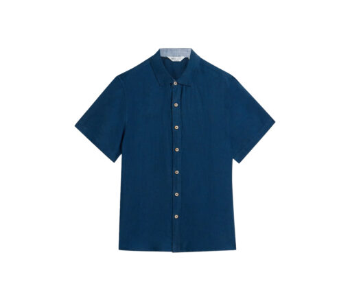 White Stuff - Leinenhemd "KESWICK", dark navy, kurzärmlig