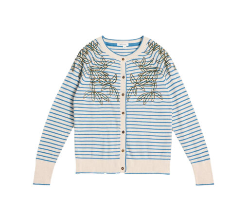 White Stuff - Strickjacke "LULU", ivory multi, Bio-Baumwolle
