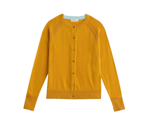 White Stuff - Strickjacke "LULU", mid yellow, Bio-Baumwolle