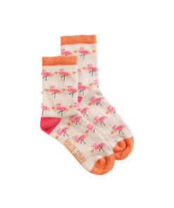 White Stuff - Socken 'FLUFFY FLAMINGO', natur multi, Bio-Baumwolle