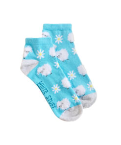 White Stuff - Socken 'FLUFFY SHEEP', blue multi, Bio-Baumwolle
