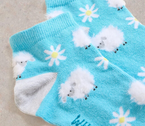 White Stuff - Socken 'FLUFFY SHEEP', blue multi, Bio-Baumwolle – Bild 2
