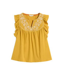 White Stuff - Top "CALLIE", mid yellow, Baumwolle