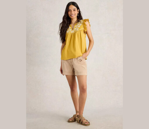 White Stuff - Top "CALLIE", mid yellow, Baumwolle – Bild 2