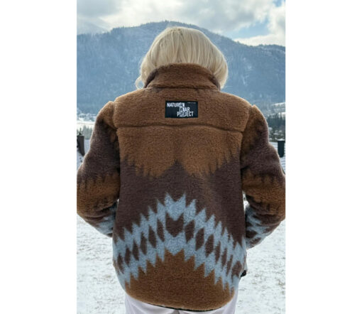 Alwero - Jacke SHERPA, AZTEC ICY BLUE, Biowolle, ultra leicht – Bild 4