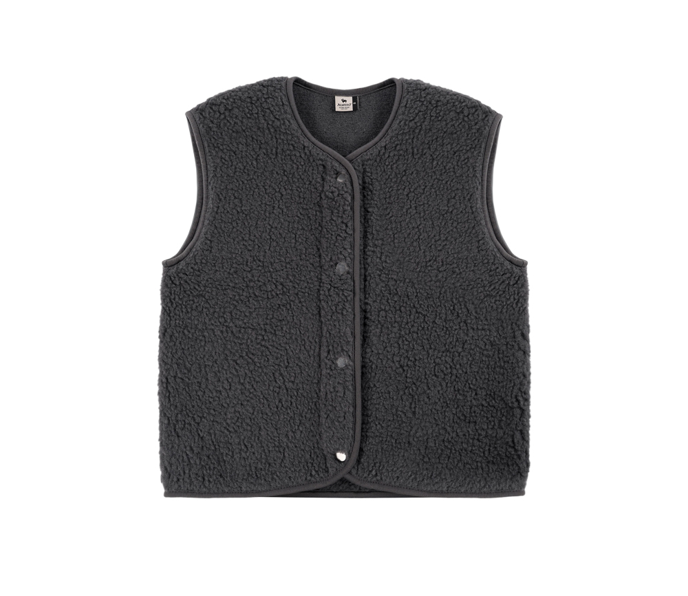 Alwero - Bodywarmer "TYB" ADULT, Biowolle, ANTHRACITE, ultra light