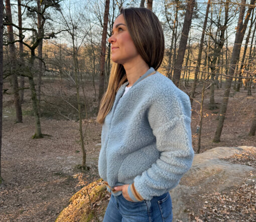 Alwero - Jacke BOOM, Icy Blue, Biowolle, ultra leicht – Bild 2