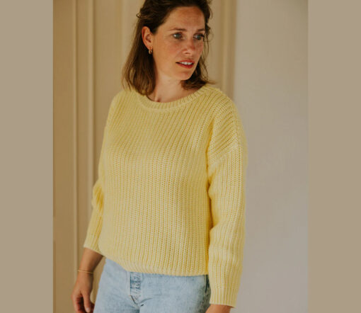 YUKI - Chunky Knit Women, VANILLA, Bio Baumwolle – Bild 2
