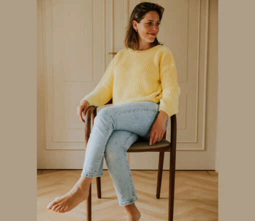 YUKI - Chunky Knit Women, VANILLA, Bio Baumwolle – Bild 3