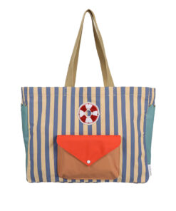 Sticky Lemon - Shopper "WONDERS OF THE DEEP SEA", blue whale + sandy yellow