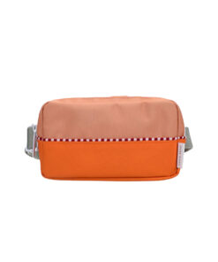 Sticky Lemon - Bauchtasche, "COLOURBLOCKING", coral pink + lifebuoy orange