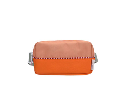 Sticky Lemon - Bauchtasche, "COLOURBLOCKING", coral pink + lifebuoy orange