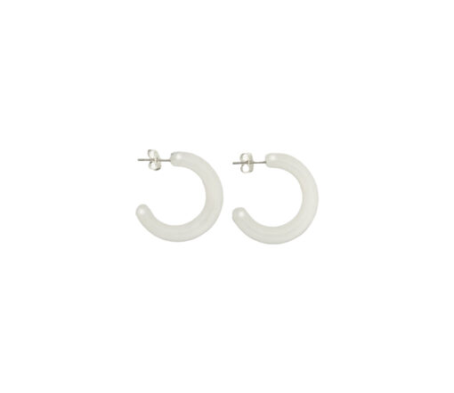 The Sticky Sis Club - Ohrringe "CLUB CHIC", cerchio, pearl white – Bild 2