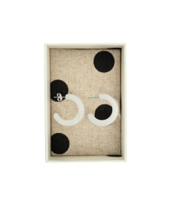 The Sticky Sis Club - Ohrringe "CLUB CHIC", cerchio, pearl white