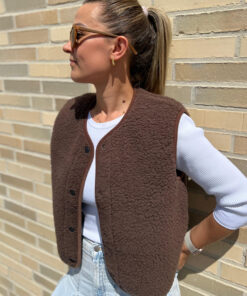 Alwero - Bodywarmer "TYB" ADULT, Biowolle, CHOCO MARTINI, ultra light